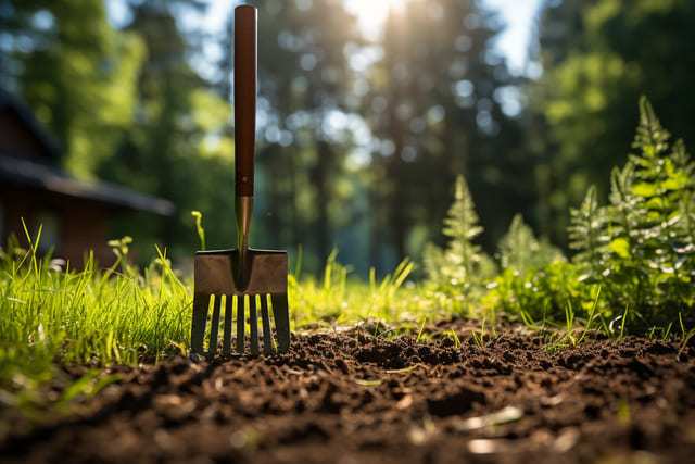 Binette dans un jardin